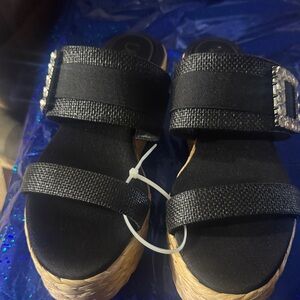 Elegant Black Platform Sandals